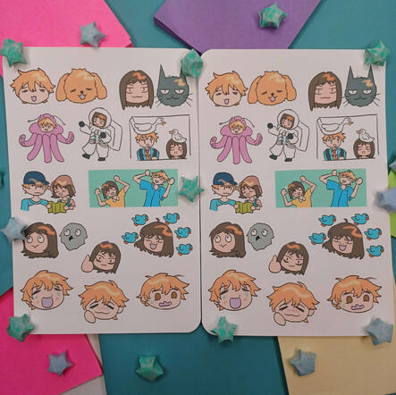 sticker sheet (skip and loafer)