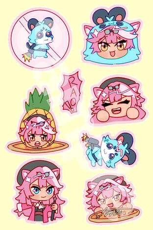 raora sticker sheet raora sticker sheet